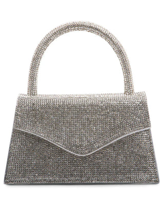 Top handle Flap Over Sparkly Clutch Bag