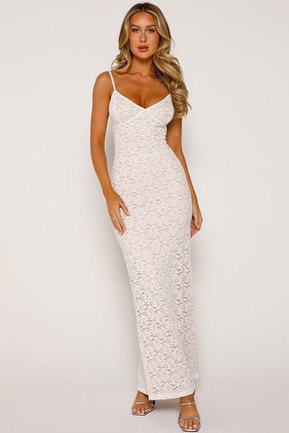 White Lace Maxi Dress