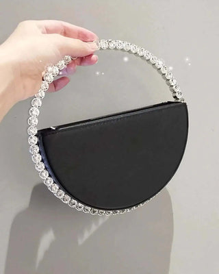 Diamond Encrusted Round Rhinestone Clutch Bag