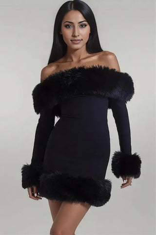 CARRIE Faux Fur Dress