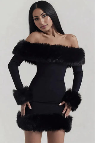 CARRIE Faux Fur Dress