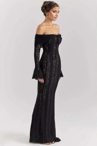 JULIANA Off Shoulder Lace Maxi Dress