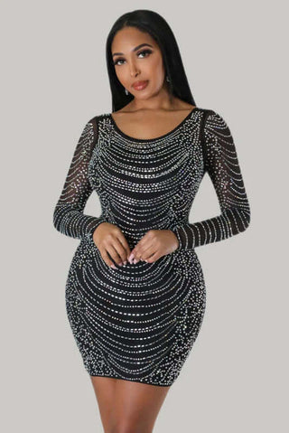 TALIA Rhinestone Mini Dress