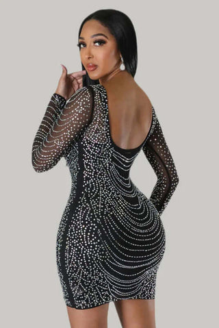 TALIA Rhinestone Mini Dress